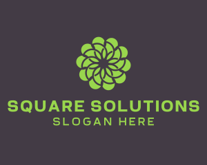 Green Flower Pattern logo design