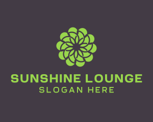 Green Flower Pattern logo design