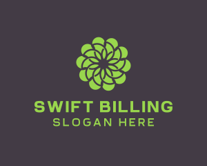 Green Flower Pattern logo design