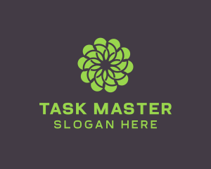 Green Flower Pattern logo design