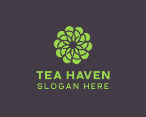 Green Flower Pattern logo design