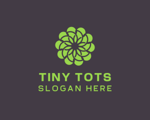 Green Flower Pattern logo design