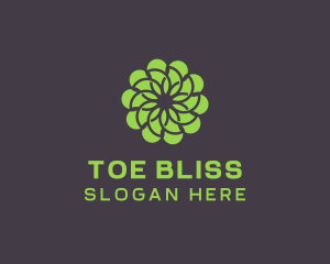 Green Flower Pattern logo design