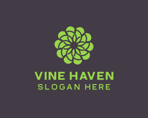 Green Flower Pattern logo design