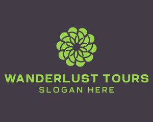 Green Flower Pattern logo design