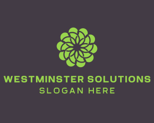 Green Flower Pattern logo design