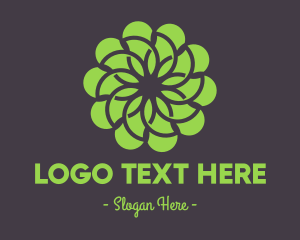 Florist - Green Flower Pattern logo design