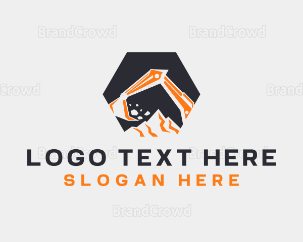 Excavator Digging Machine Logo