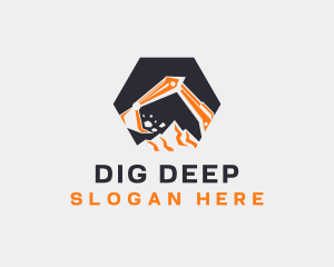 Excavator Digging Machine logo design