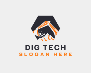 Excavator Digging Machine logo design