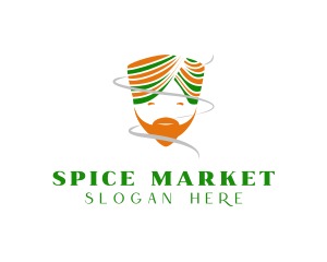 Indian Turban Man logo design