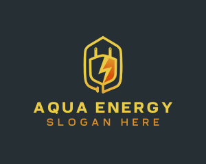 Lightning Plug Energy logo design