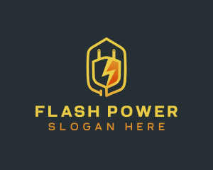 Lightning Plug Energy logo design