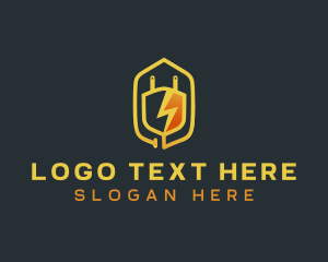 Voltage - Lightning Plug Energy logo design
