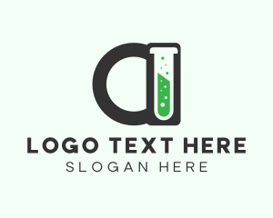Biomedical - Chemist Test Tube Letter A logo design