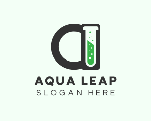 Chemist Test Tube Letter A logo design