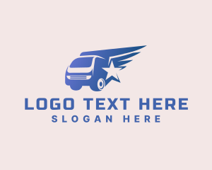 Express - Star Wings Logistics Truck logo design