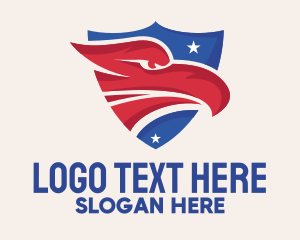 Gymnasium - American Eagle Shield Mascot logo design