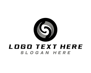 Turbine - Swirl Circle Letter S logo design
