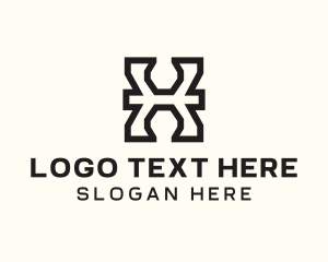 Text - Simple Startup Letter X Business logo design