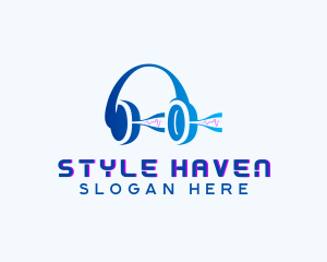 Music - Audio Music Headset logo design