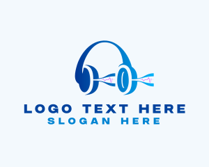 Audio - Audio Music Headset logo design