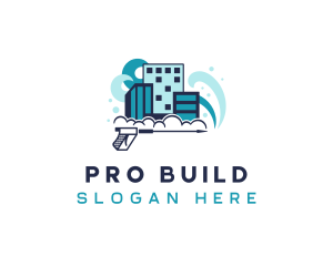 Pressure Washer Building  logo design