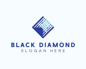 Digital Circuit Technology Diamond logo design