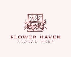 Window Garden Flower logo design