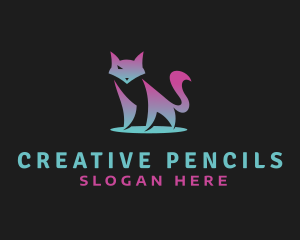 Gradient Abstract Fox logo design