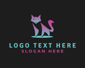 Digital Marketing - Gradient Abstract Fox logo design