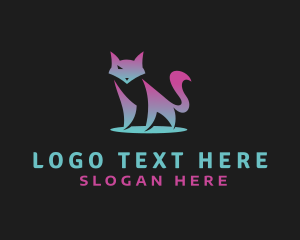 Gradient Abstract Fox Logo