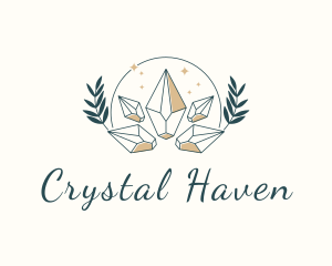 Luxury Gem Wreath logo design