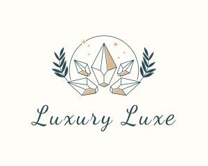 Luxury Gem Wreath logo design