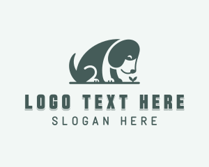 Basset Hound - Beagle Puppy Dog logo design