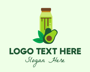 Juice Cleanse - Organic Avocado Drink logo design