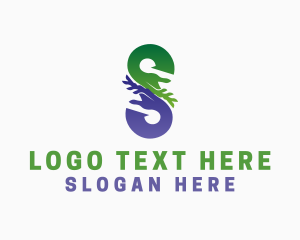Cooperation - Helping Hand Letter S logo design