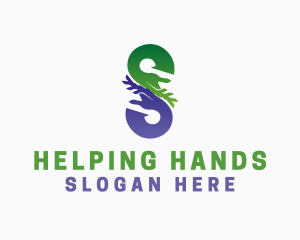 Assistance - Helping Hand Letter S logo design