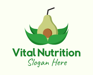 Organic Avocado Drink  logo design