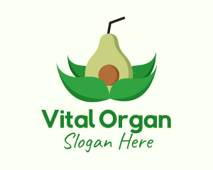 Organic Avocado Drink  logo design