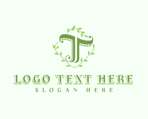 Geometric - Garden Leaf Letter C logo design