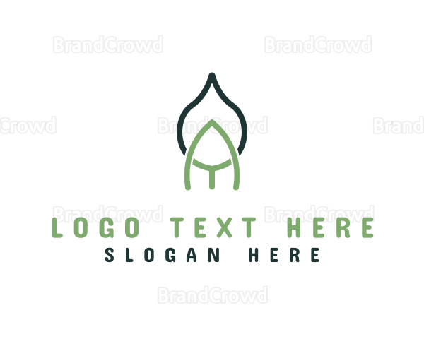 Herbal Leaf Letter A Logo