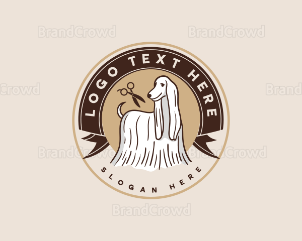 Dog Hound Grooming Logo