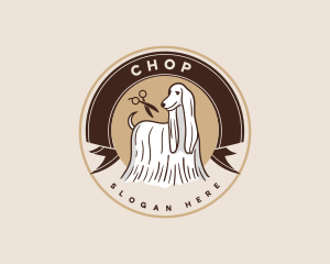 Dog Hound Grooming Logo