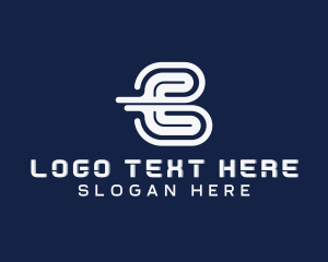 Software - Cyber Tech Letter E logo design