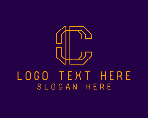 Letter C - Crypto Digital Bitcoin logo design
