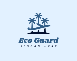 Steward - Tropical Airplane Travel Vacation logo design
