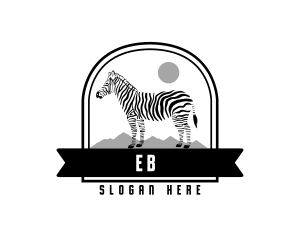Emblem - Wildlife Zebra Safari logo design