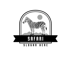 Wildlife Zebra Safari logo design