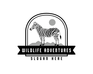 Wildlife Zebra Safari logo design